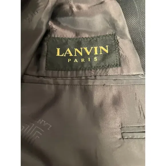 Vintage Lanvin Paris Luigi Botto Wool Blazer Men’s Medium 40R Pinstripe